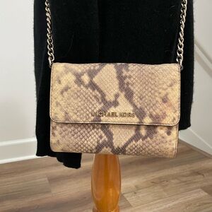 Snakeskin Leather Animal Print Wristlet